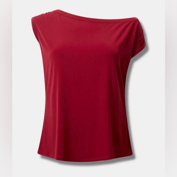 🆕 NWT Women’s torrid 3 Red Studio Knit Cowl Top 22 24 - Picture 11 of 11